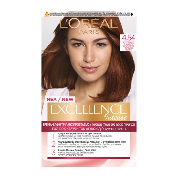 LOreal Excellence Creme No 4.54 Red Hair Dye 48ml