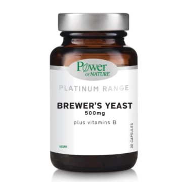 Power of Nature Platinum Range Brewers Yeast 500mg, 30 κάψουλες Power of Nature Platinum Range Brewers Yeast 500mg, 30 κάψουλες
