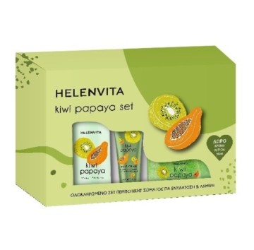 Helenvita Kiwi Papaya Promo Body Milk 300ml & Body Scrub 250ml & Ha...