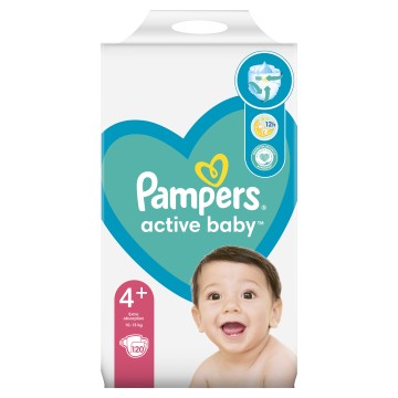 Подгузники Pampers Active Baby размер 4+ (10-15 кг), 120 шт.