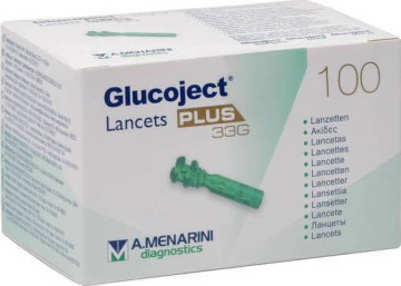 Glucoject Lancets Plus Lancets 33G 100 copë