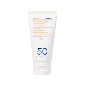 Слънцезащитен крем за лице Korres Yogurt SPF50, 50 мл
