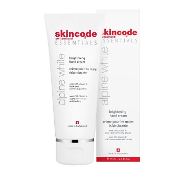Skincode Alpine White Crème éclaircissante pour les mains, crème blanchissante pour les mains craquelées, 75 ml