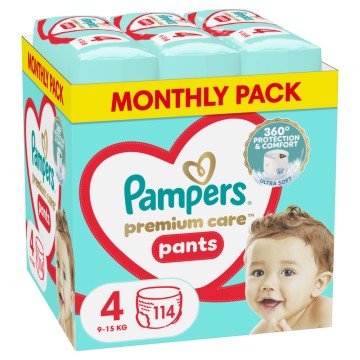 Pampers Premium Care Pants No 4 (9-15kg), 114 τεμάχια