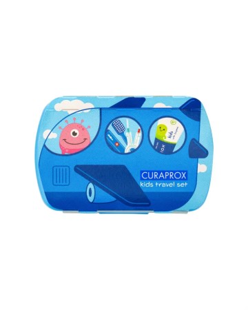 Curaprox Travel Set Kids Light Blue with Toothpaste Mint 10ml Curaprox Travel Set Kids Light Blue with Toothpaste Mint 10ml