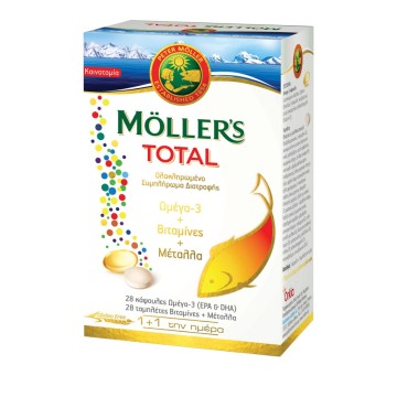 Пищевая добавка Mollers Total Complete 28 капсул + 28 таблеток