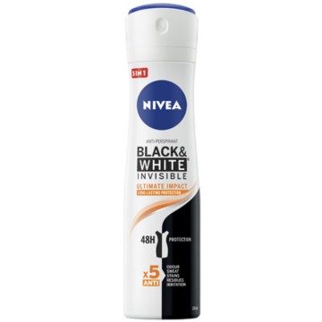 Nivea Black & White Invisible Ultimate Impact Spray Protecteur 5 en 1 48h 150 ml
