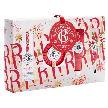 Roger & Gallet Promo Ujë Aromatik Gingembre Rouge 30ml & Sapun i Parfumuar 100gr & Locion Trupi 50ml & Krem Dore 30ml