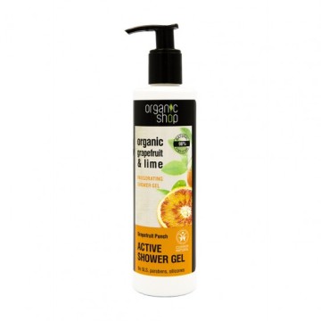 Natura Siberica Organic Shop Gel doccia punch al pompelmo, gel doccia rinfrescante al pompelmo e lime biologico 280 ml