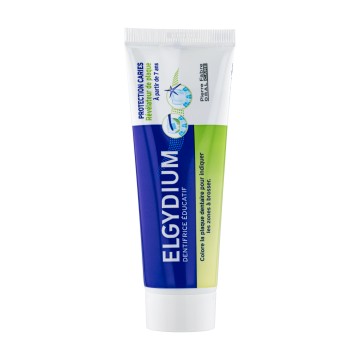 Elgydium Enseignement Dentifrice Anti-Caries Révélateur de Plaque, pour Enfants à partir de 7 ans 50 ml