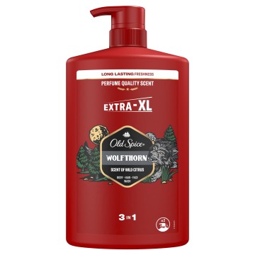 Old Spice Wolfthorn Shower Gel for Body, Hair & Face, 1000 ml Old Spice Wolfthorn Shower Gel for Body, Hair & Face, 1000 ml