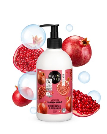 Κρεμοσάπουνο Χεριών Organic Shop Basic με Ρόδι, 500ml