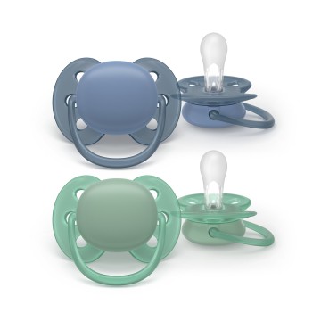 Philips Avent Ultra Soft Ορθοδοντική Πιπίλα Σιλικόνης Μπλε/Πράσινο ...