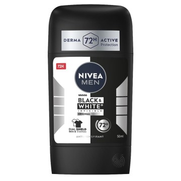 Nivea Men Black & White Invisible Deodorant Stick Original 72h 50ml Nivea Men Black & White Invisible Deodorant Stick Original 72h 50ml
