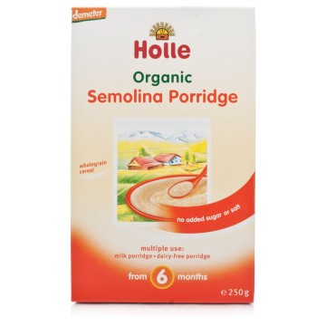 Holle Organic Δημητριακά Ολικής Άλεσης με Σιμιγδάλι από 6 μηνών, 250g Holle Organic Δημητριακά Ολικής Άλεσης με Σιμιγδάλι από 6 μηνών, 250g