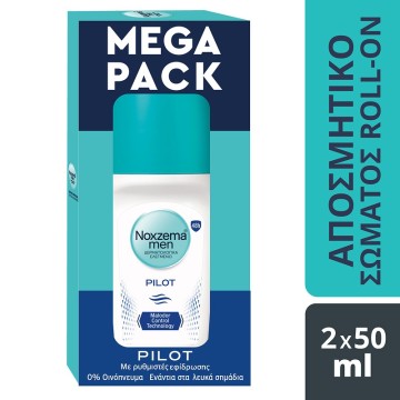 Noxzema Men Aποσμητικό Roll-on Pilot Mega Pack 2x50ml