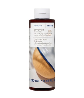 Korres Grapefruit Shower Gel with Purifying Sage Extract 250ml