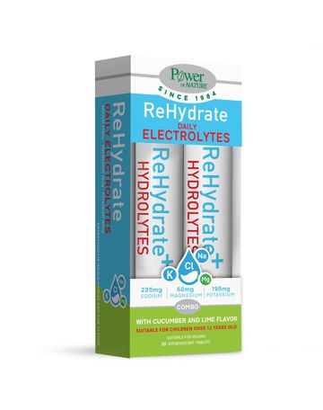 Power of Nature Promo ReHydrate Daily Electrolytes Combo, 2x20 tabs