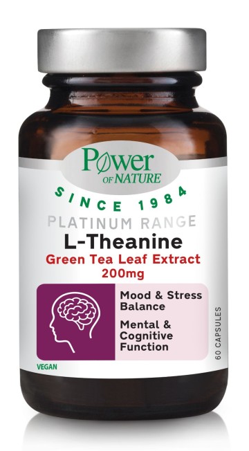 Power of Nature Platinum Range L-Theanine 200mg, 60 caps Power of Nature Platinum Range L-Theanine 200mg, 60 caps