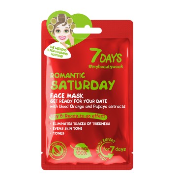 7DAYS Romantic Saturday Face Mask, 28g 7DAYS Romantic Saturday Face Mask, 28g