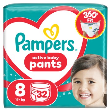 Pampers Pants Πάνα-Βρακάκι No8 (17+kg) 32τμχ Pampers Pants Πάνα-Βρακάκι No8 (17+kg) 32τμχ
