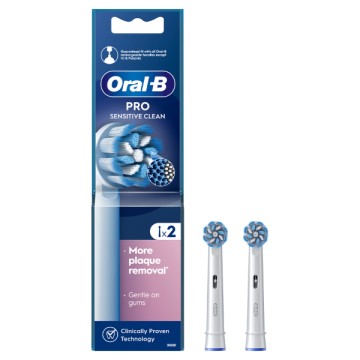 Oral-B Pro Sensitive Ανταλλακτικά Ηλεκτρικής Οδοντόβουρτσας, 2 τεμάχια Oral-B Pro Sensitive Ανταλλακτικά Ηλεκτρικής Οδοντόβουρτσας, 2 τεμάχια