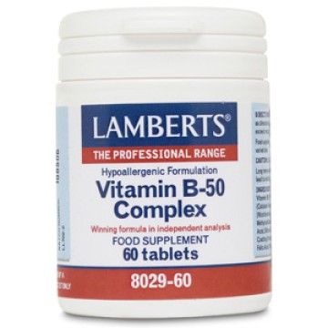 Lamberts Vitamin B-50 Complex Σύμπλεγμα Βιταμίνης B 60 Tablets