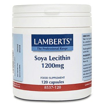 Lamberts Gélules de Lécithine de Soja 1200mg Lécithine 120 Gélules