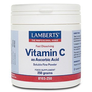 Lamberts Vitamine C sous forme d'acide ascorbique Vitamine sous forme d'acide ascorbique en poudre 250gr