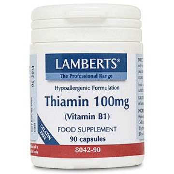 Ламбертс Тиамин 100 мг (B1) Тиамин 90 капсул