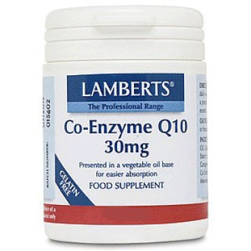 Lamberts Co-Enzyme Q10 30mg, Ενέργεια & Τόνωση 30 Capsules