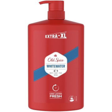 Old Spice Whitewater 3 en 1 Moussant et Shampoing 1 Litre