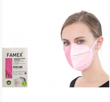 Famex Μάσκα Προστασίας FFP2 Ροζ 10 τεμάχια