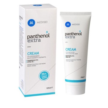 Panthénol Extra Cream Urée 5% pour peaux irritées et sensibles, 125 ml
