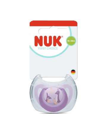 Nuk First Choice Πιπίλα με Θηλή Σιλικόνης Μωβ Καγκουρό 18-36m, 1 τε... Nuk First Choice Πιπίλα με Θηλή Σιλικόνης Μωβ Καγκουρό 18-36m, 1 τε...