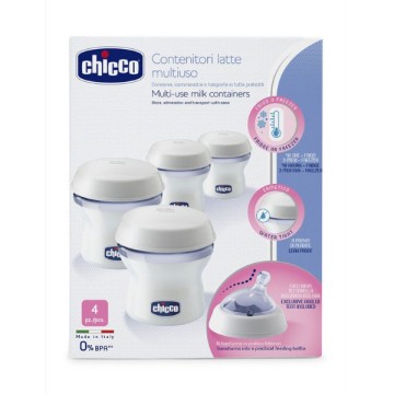 Chicco Multi-Use Milk Containers, 4x150ml Chicco Multi-Use Milk Containers, 4x150ml
