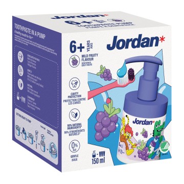 Jordan Jonior 6+ Toothpaste Pump, 150ml Jordan Jonior 6+ Toothpaste Pump, 150ml