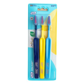 Tepe Select Soft Color, Toothbrushes Various Colors, 3 pieces