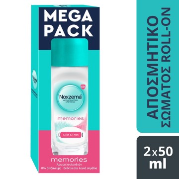 Noxzema Γυναικείο Αποσμητικό Ρollon Memories Mega Pack 2x50ml