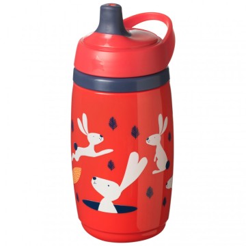 Tommee Tippee Superstar Sportee Isolierte Sportee-Flasche, Rot, 12 Monate+, 266 ml