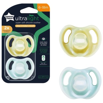 Biberona silikoni Tommee Tippee ultra të lehta 6-18 m (2 copë)