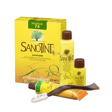 Sanotint Sensitive Hair Color 74 Light Brown, 125ml