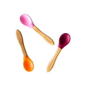 Eco Rascals Bamboo Spoons Orange,Pink,Red 3 τεμάχια