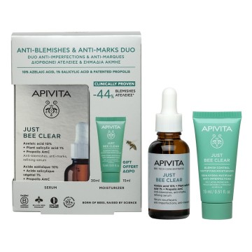Apivita Promo Duo Just Bee Clear Ορός 30ml & Κρέμα κατά των Ατελειώ... Apivita Promo Duo Just Bee Clear Ορός 30ml & Κρέμα κατά των Ατελειώ...