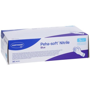 Hartmann Peha-Soft Nitrile Gloves Blue S 6-7, 150 бр