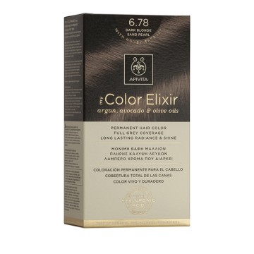 Краска для волос Apivita My Color Elixir 6.78 Темно-русый Бежевый перле