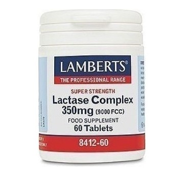 Lamberts Lactase Complex 350mg (9000FCC) Complexe Lactase 60 Comprimés