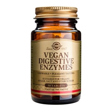 Solgar Vegan Enzymes Digestives Ballonnements - Indigestion 50 Comprimés