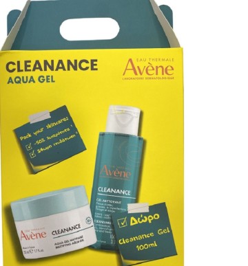 Avene Promo Cleanance Aqua Gel 50ml & Gel Nettoyant 100ml