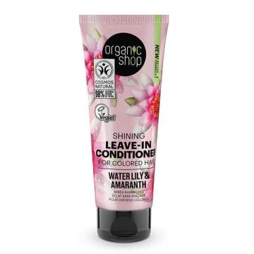 Organic Shop Après-Shampoing Brillance Sans Rinçage pour Cheveux Colorés, Nénuphar & Amarante 75 ml